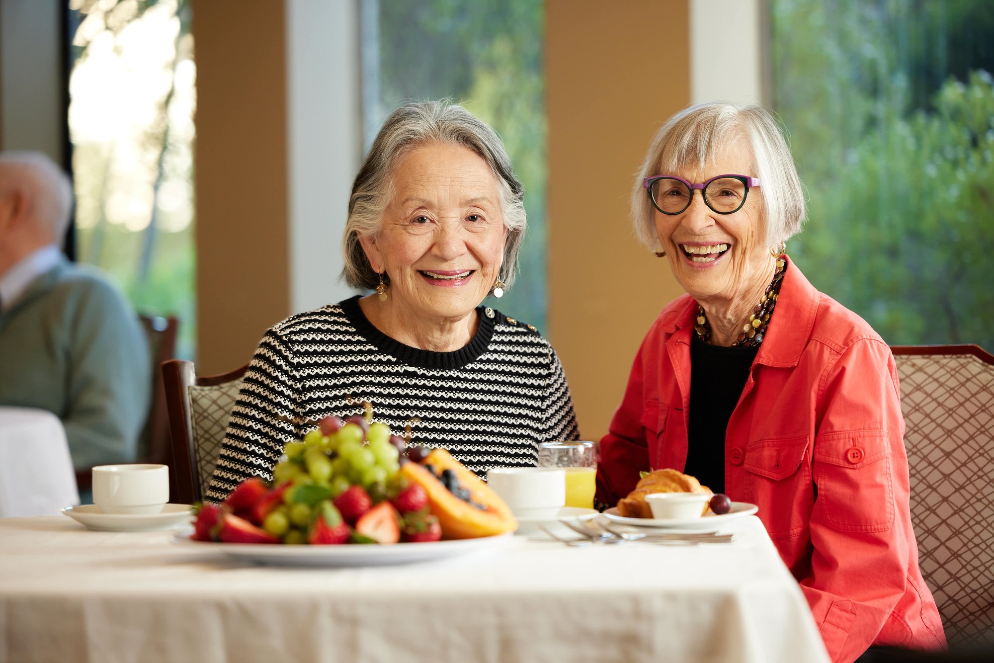 Lily and Betty at Breakfast